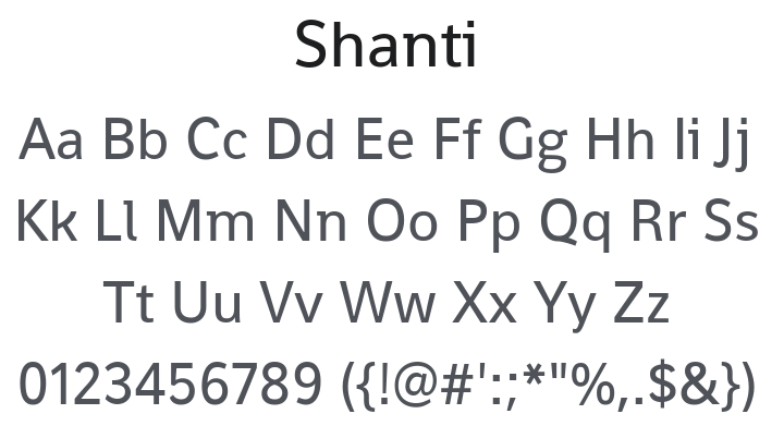Shanti Font