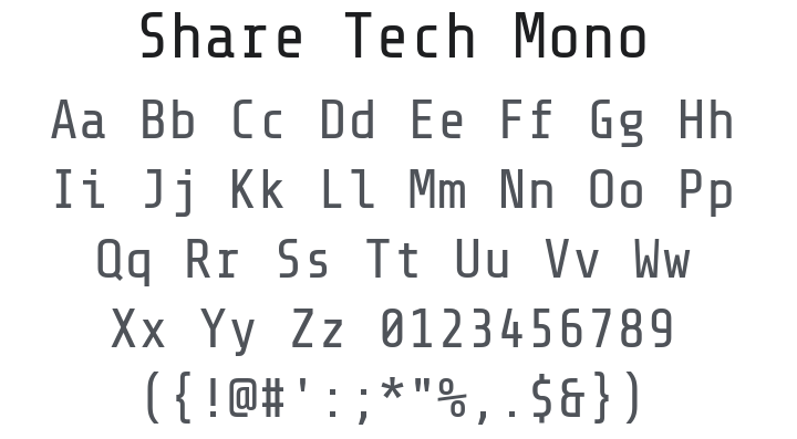 Share Tech Mono Font