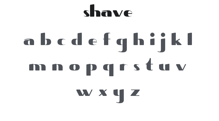 Shave Font