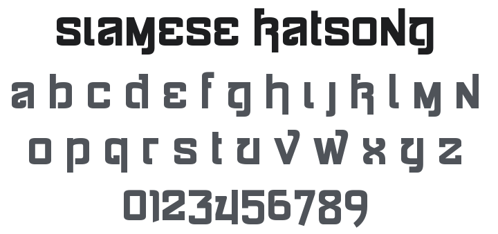 Siamese Katsong Font