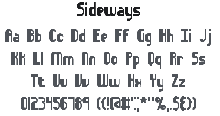 Sideways Font