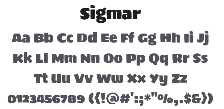 Sigmar Font
