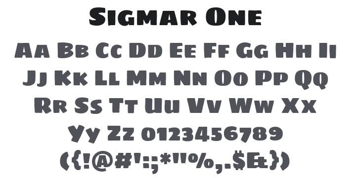 Sigmar One Font