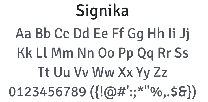 Signika Font Family
