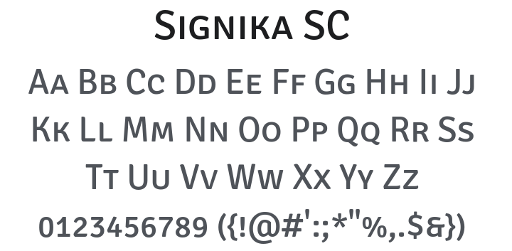 Signika SC Font Family