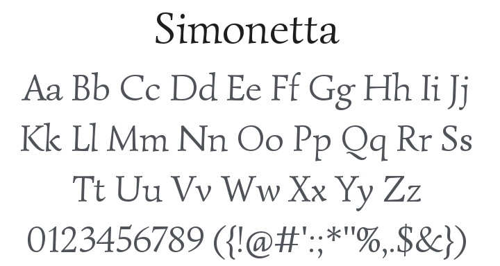 Simonetta Font Family