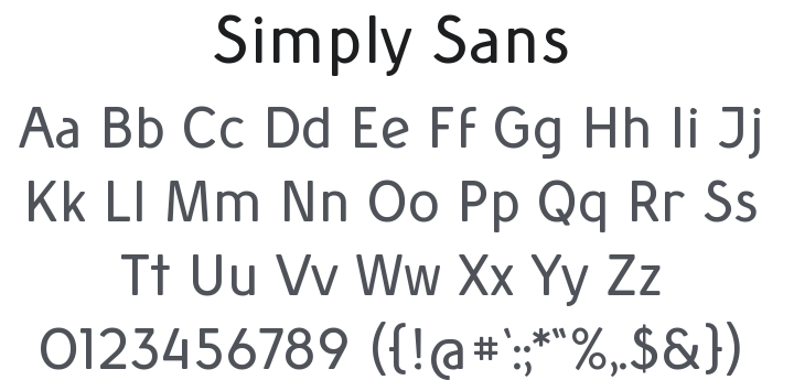 Simply Sans Font Family