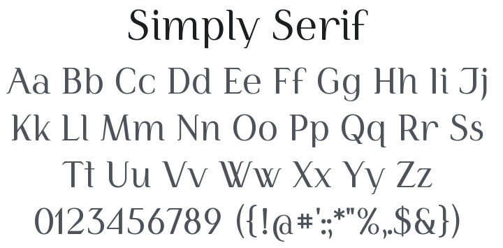Simply Serif Font Family