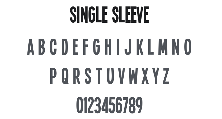Single Sleeve Font