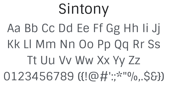 Sintony Font Family
