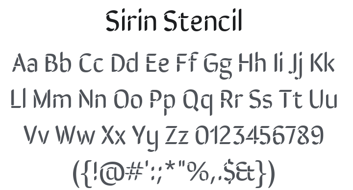 Sirin Stencil Font
