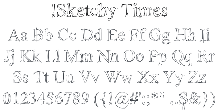 !Sketchy Times Font Family
