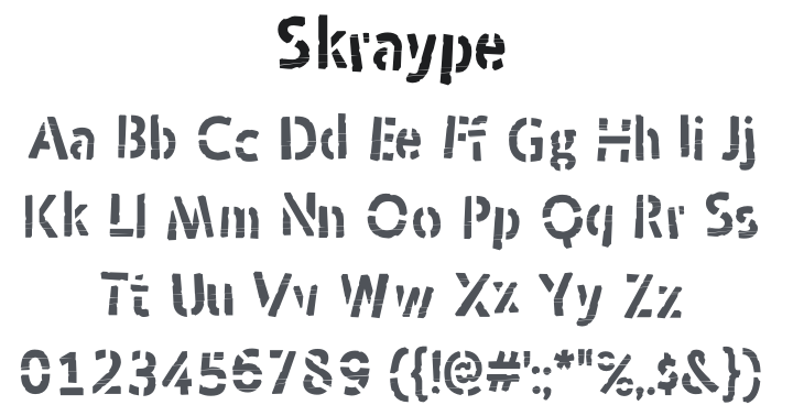 Skraype Font