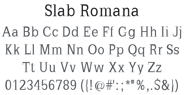 Slab Romana Font Family