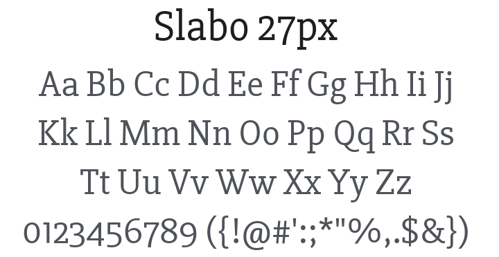 Slabo 27px Font