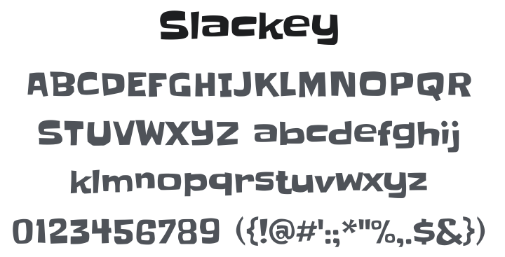 Slackey Font