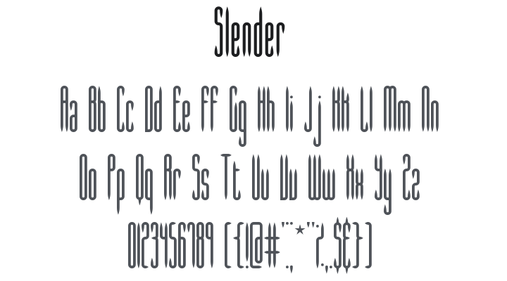 Slender Font Family
