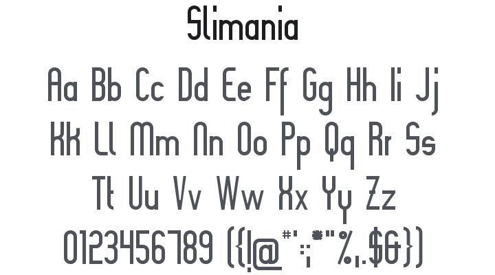Slimania Font Family
