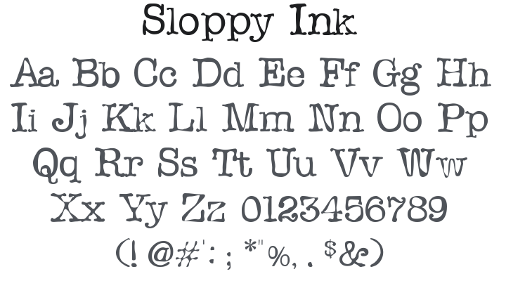 Sloppy Ink Font