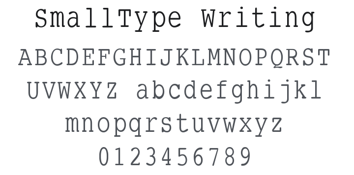 SmallType Writing Font Family