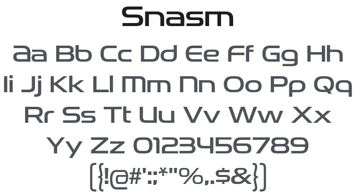 Snasm Font Family