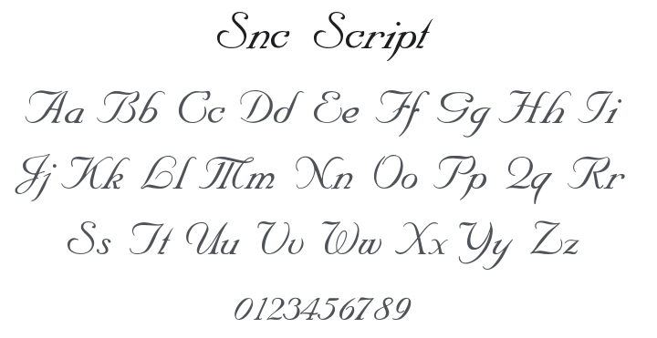 SNC Script Font