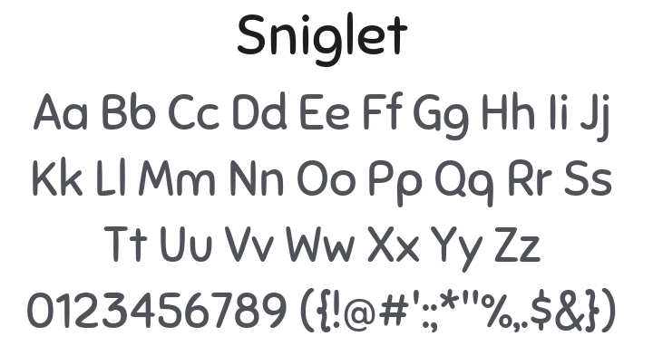 Sniglet Font Family
