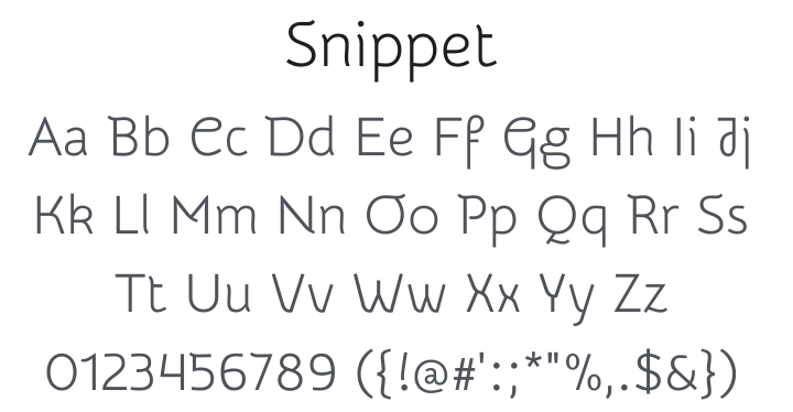 Snippet Font