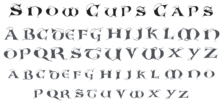 Snow Cups Caps Font