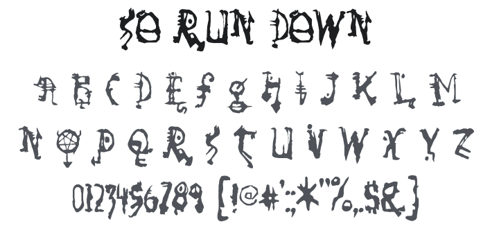 So Run Down Font