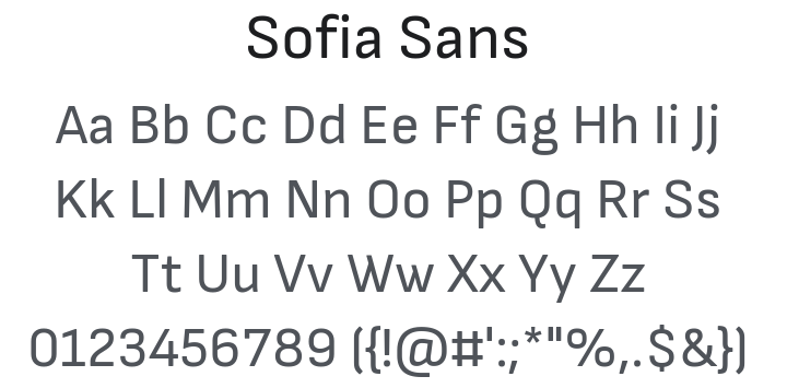 Sofia Sans Font Family