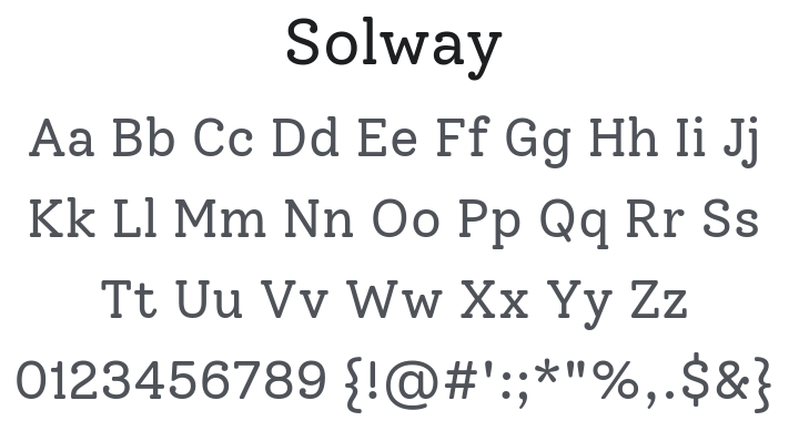 Solway Font Family