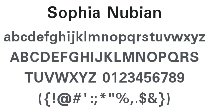 Sophia Nubian Font Family