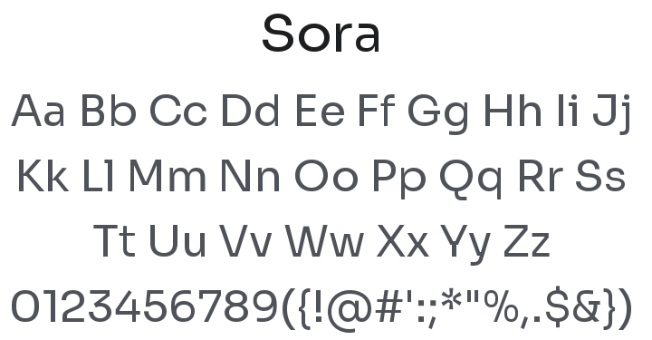 Sora Font Family