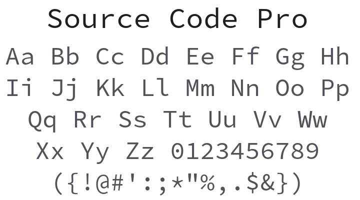 Source Code Pro Font Family