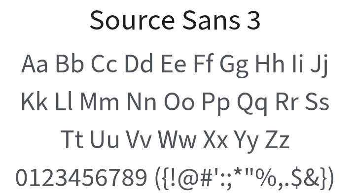 Source Sans 3 Font Family