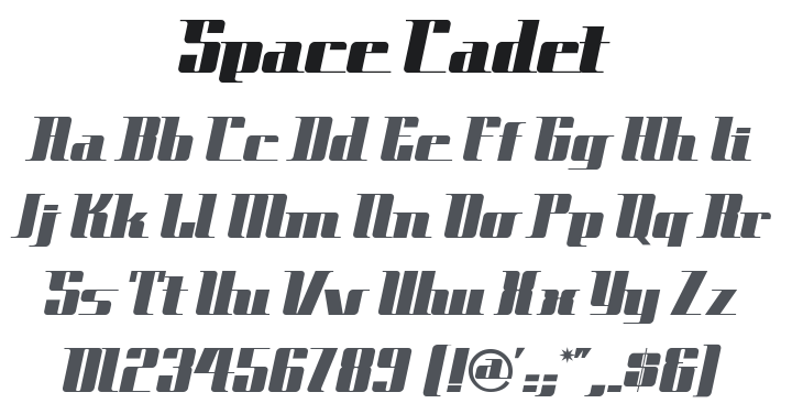 Space Cadet Font