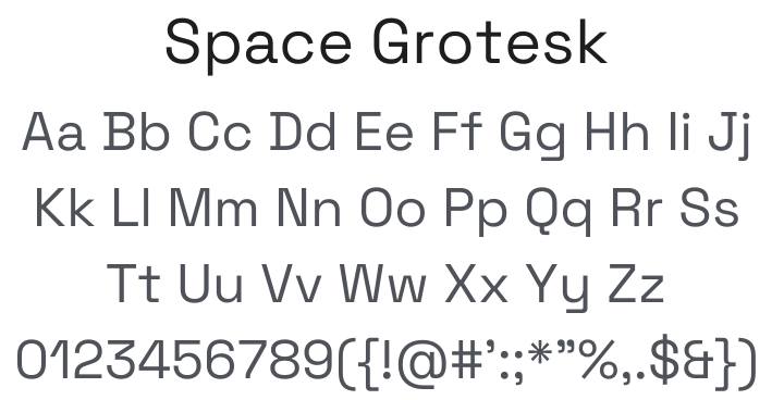 Space Grotesk Font Family