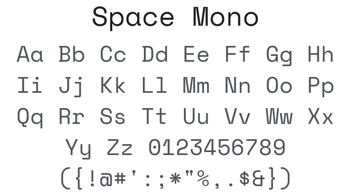 Space Mono Font Family