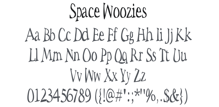 Space Woozies Font Family