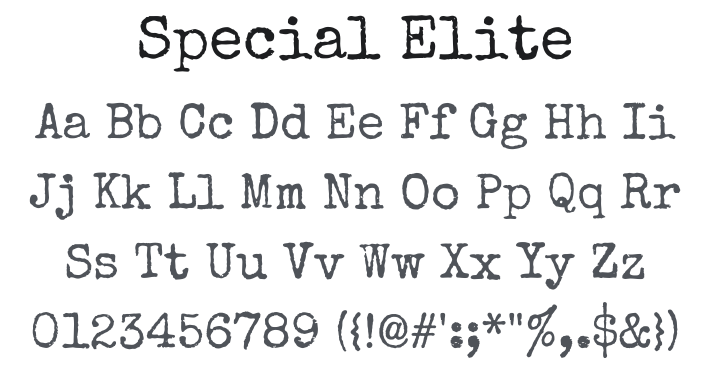Special Elite Font
