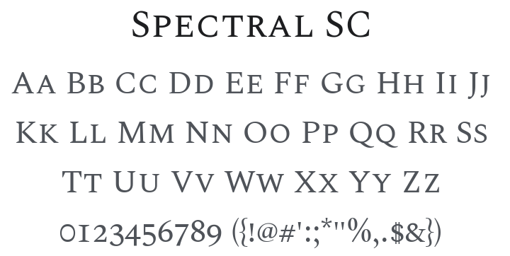 Spectral SC Font Family