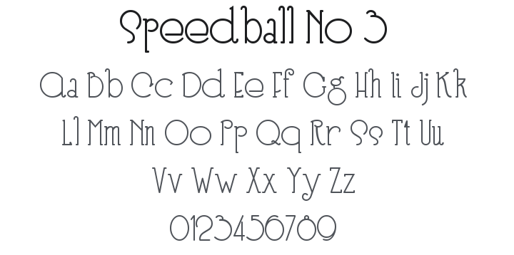 Speedball No 3 Font