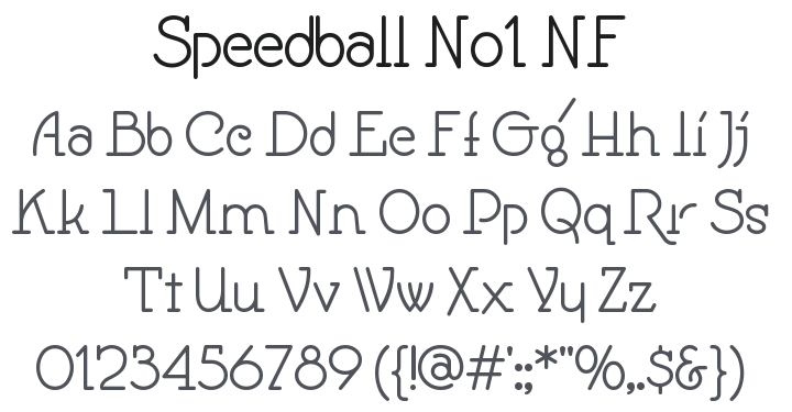 Speedball No1 NF Font Family