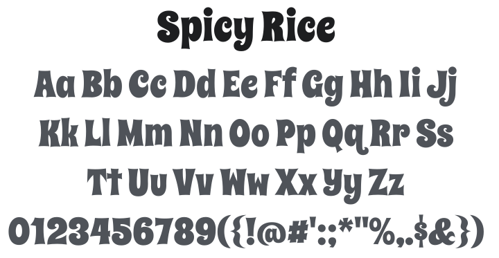 Spicy Rice Font