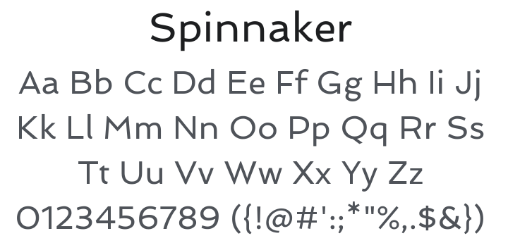 Spinnaker Font
