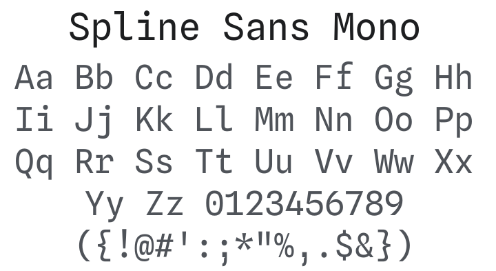 Spline Sans Mono Font Family
