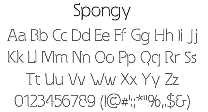 Spongy Font