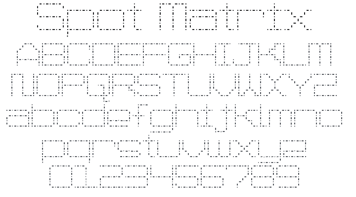 Spot Matrix Font