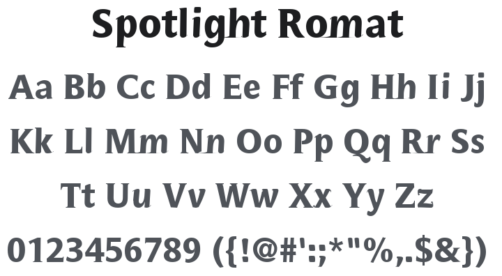 Spotlight Romat Font